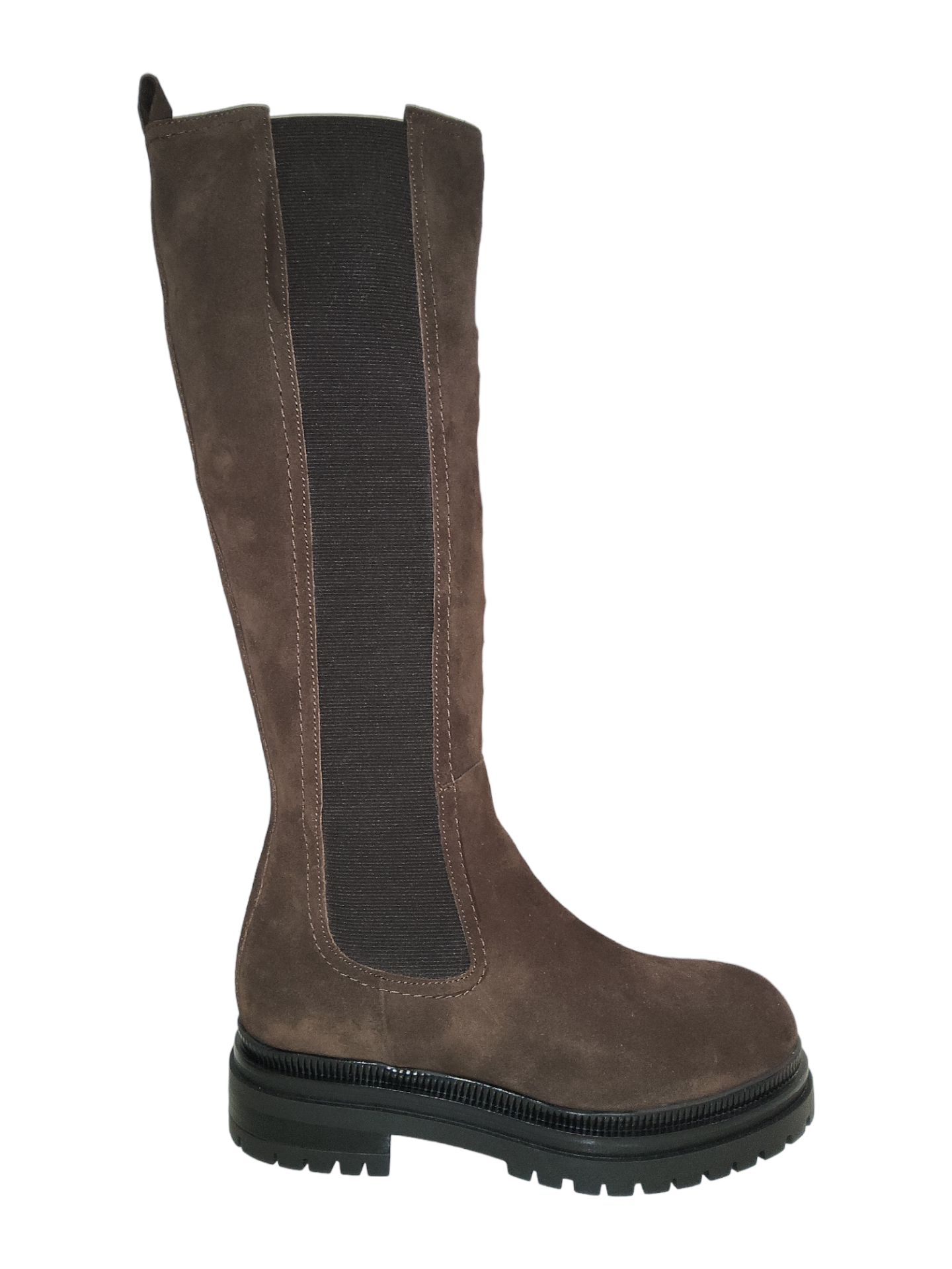 Brown knee high boots