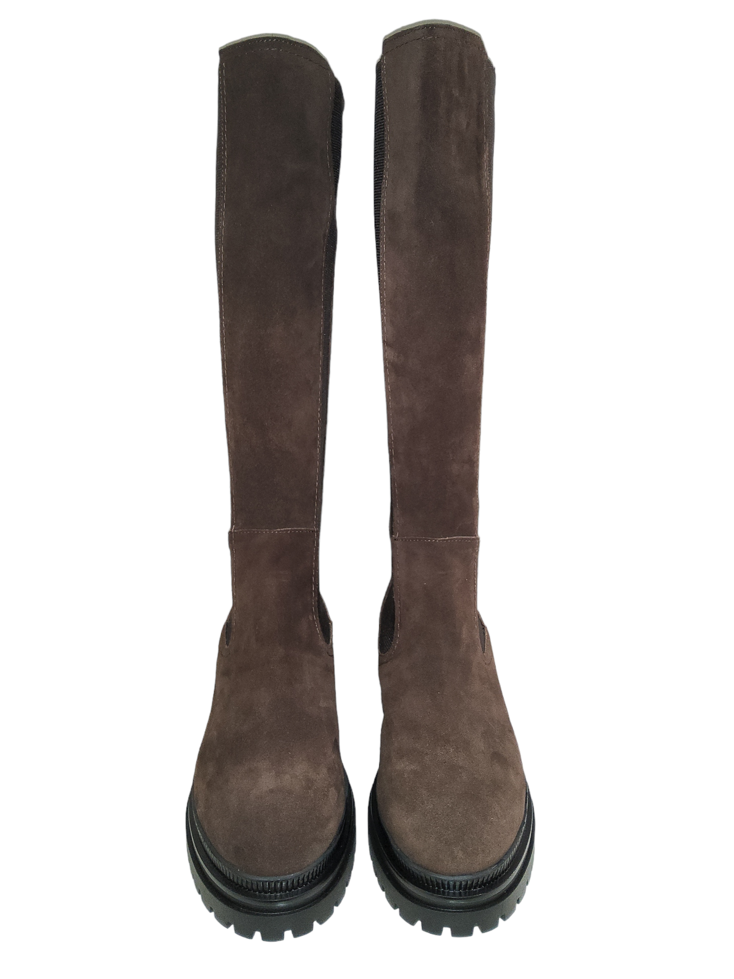 Brown knee high boots