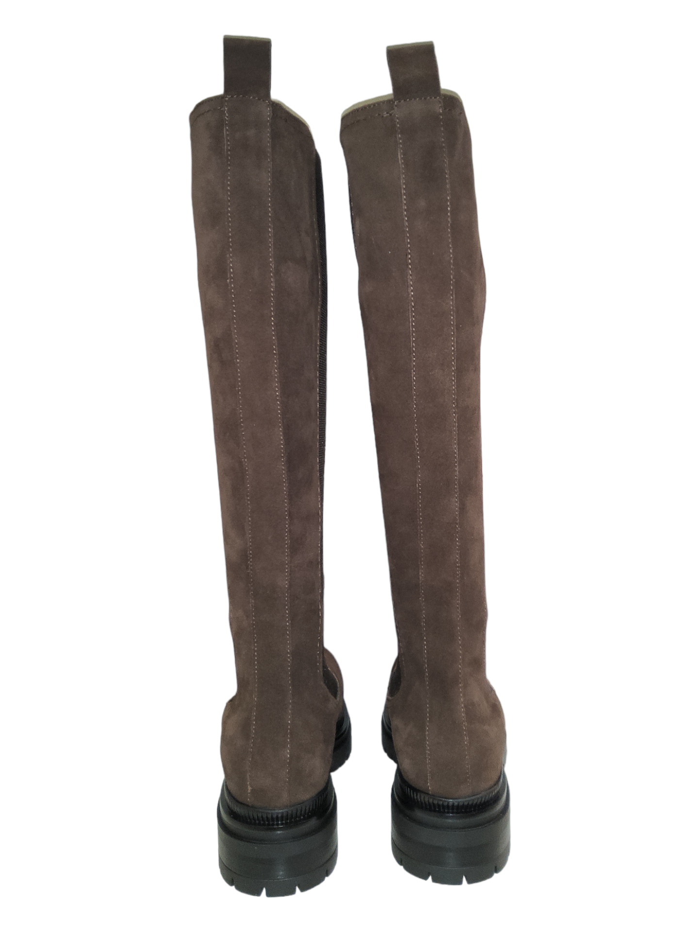 Brown knee high boots