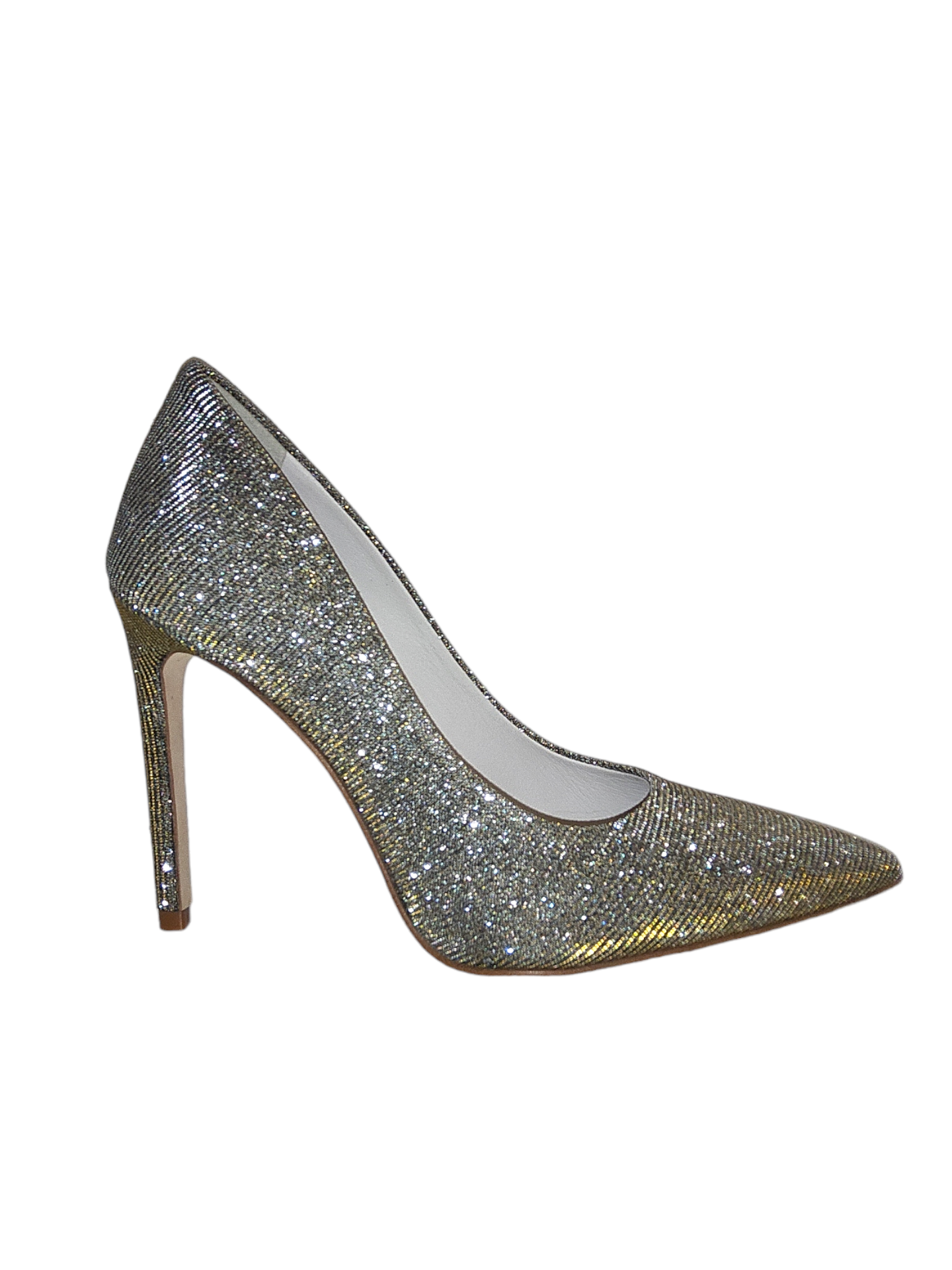 Shimmer sparkle leather stilleto
