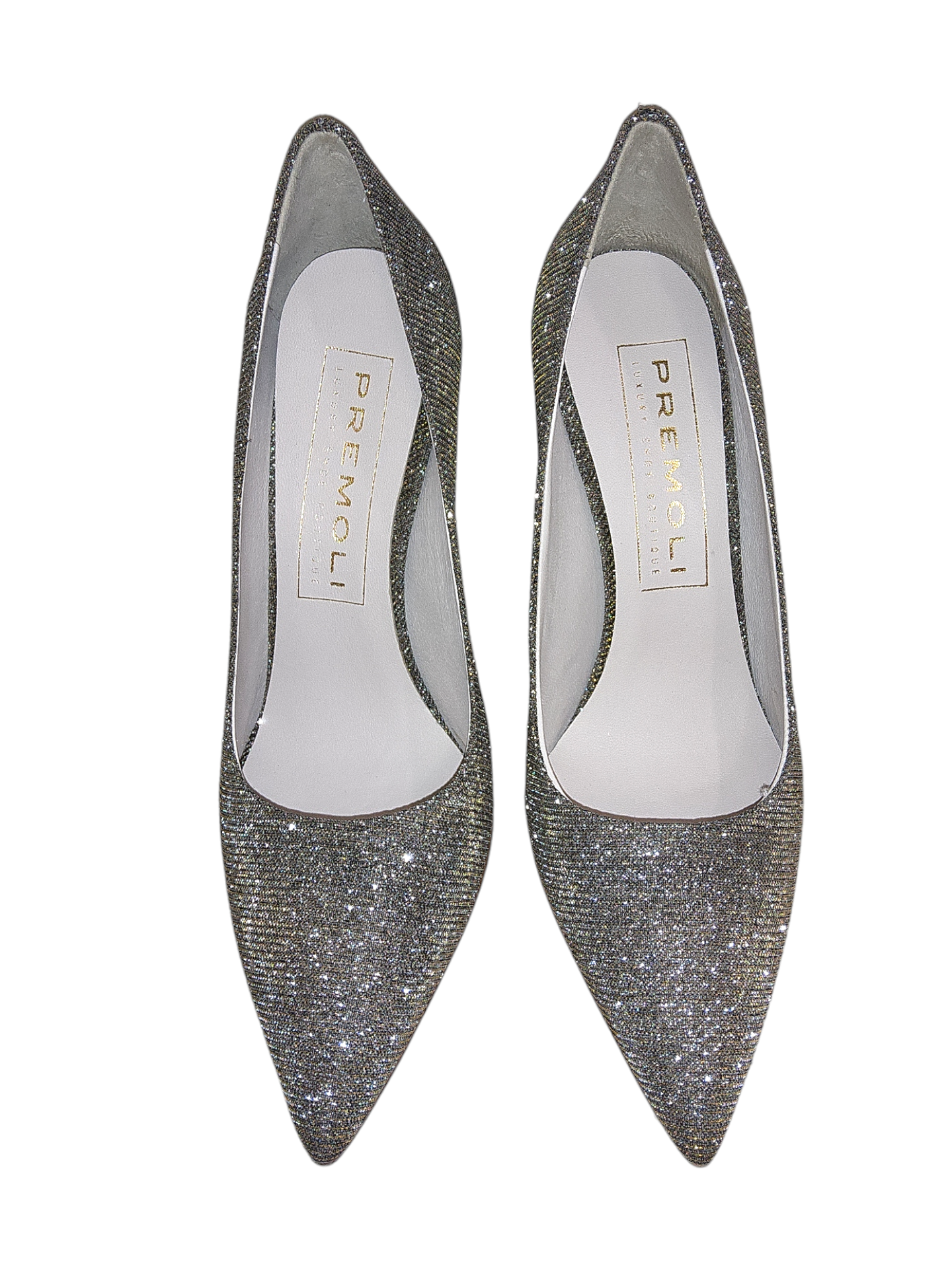 Shimmer sparkle leather stilleto