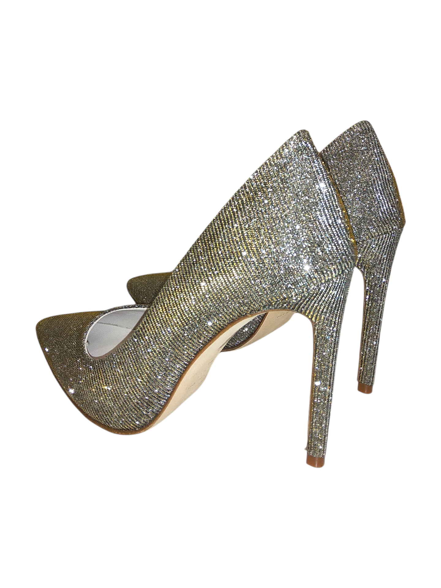 Shimmer sparkle leather stilleto