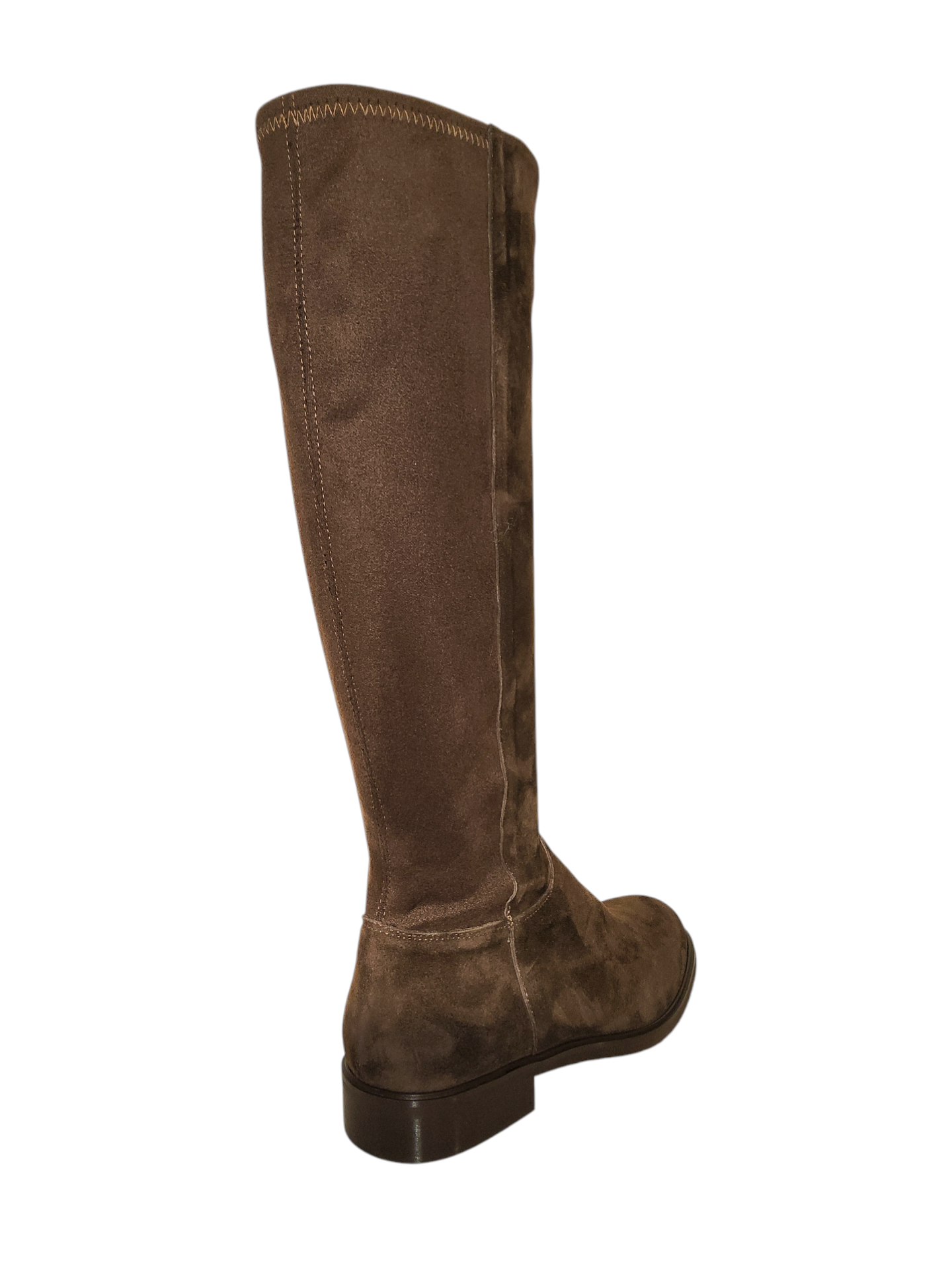 Chocolate Brown suede leather knee high boots