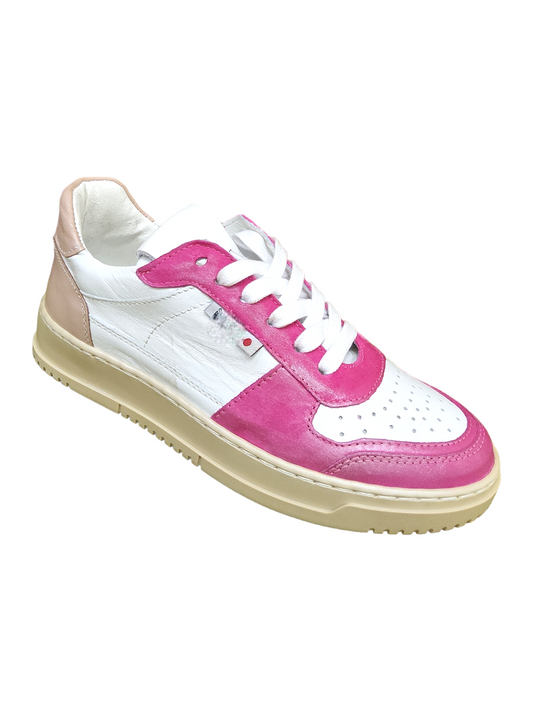 White and pink trainer