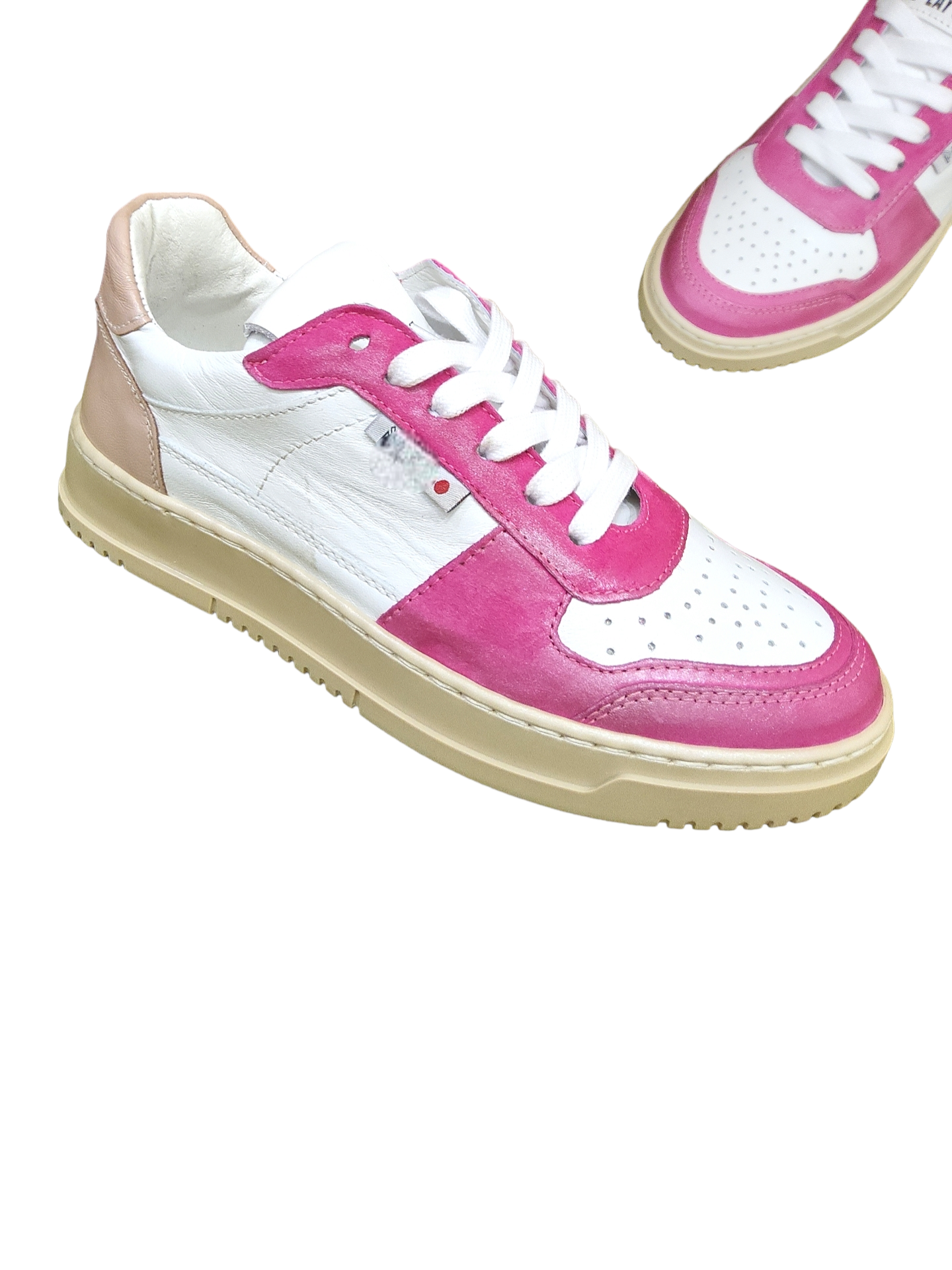 White and pink trainer