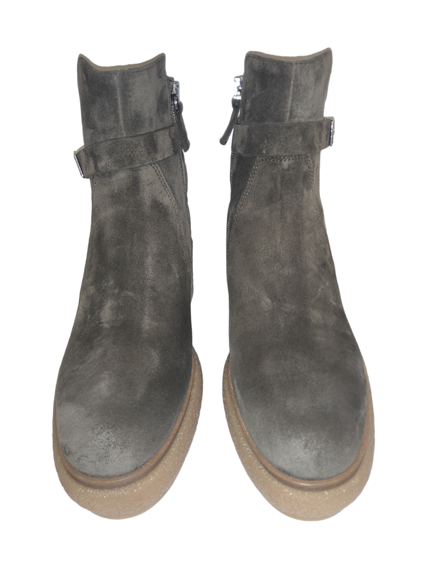 Taupe leather boots