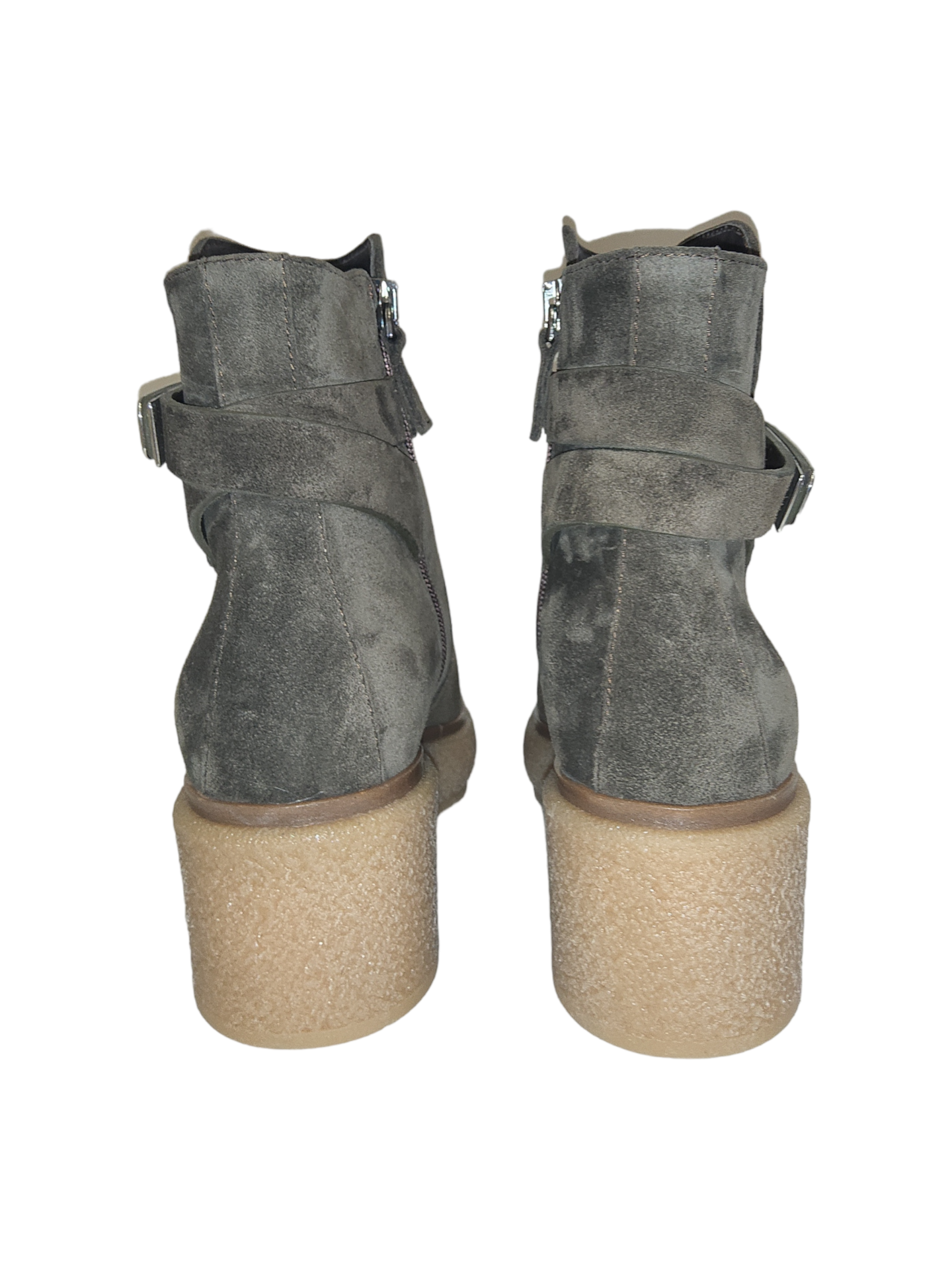 Taupe leather boots