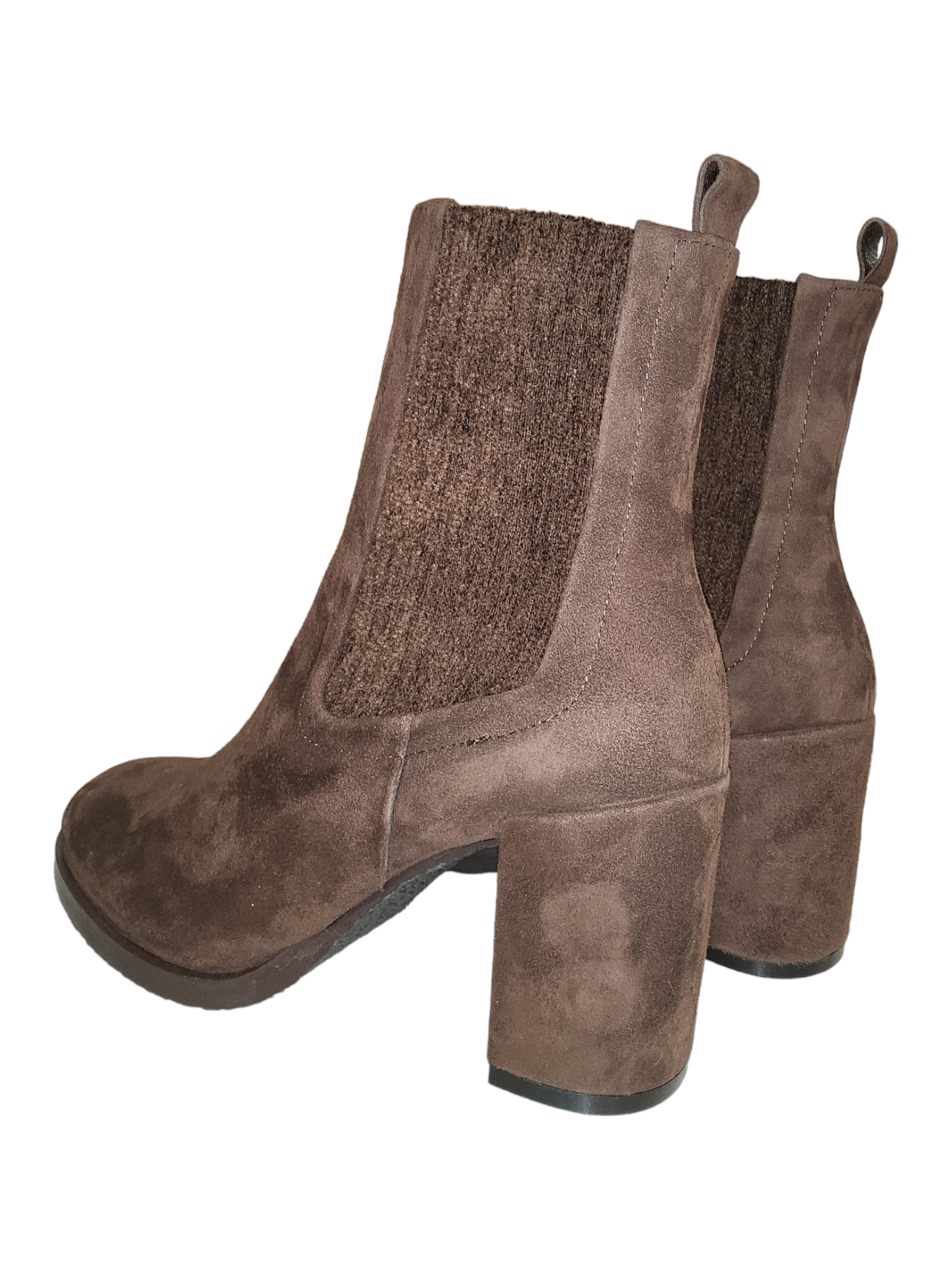 Brown suede leather Chelsea boots