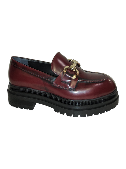 Bordo leather chunky loafers