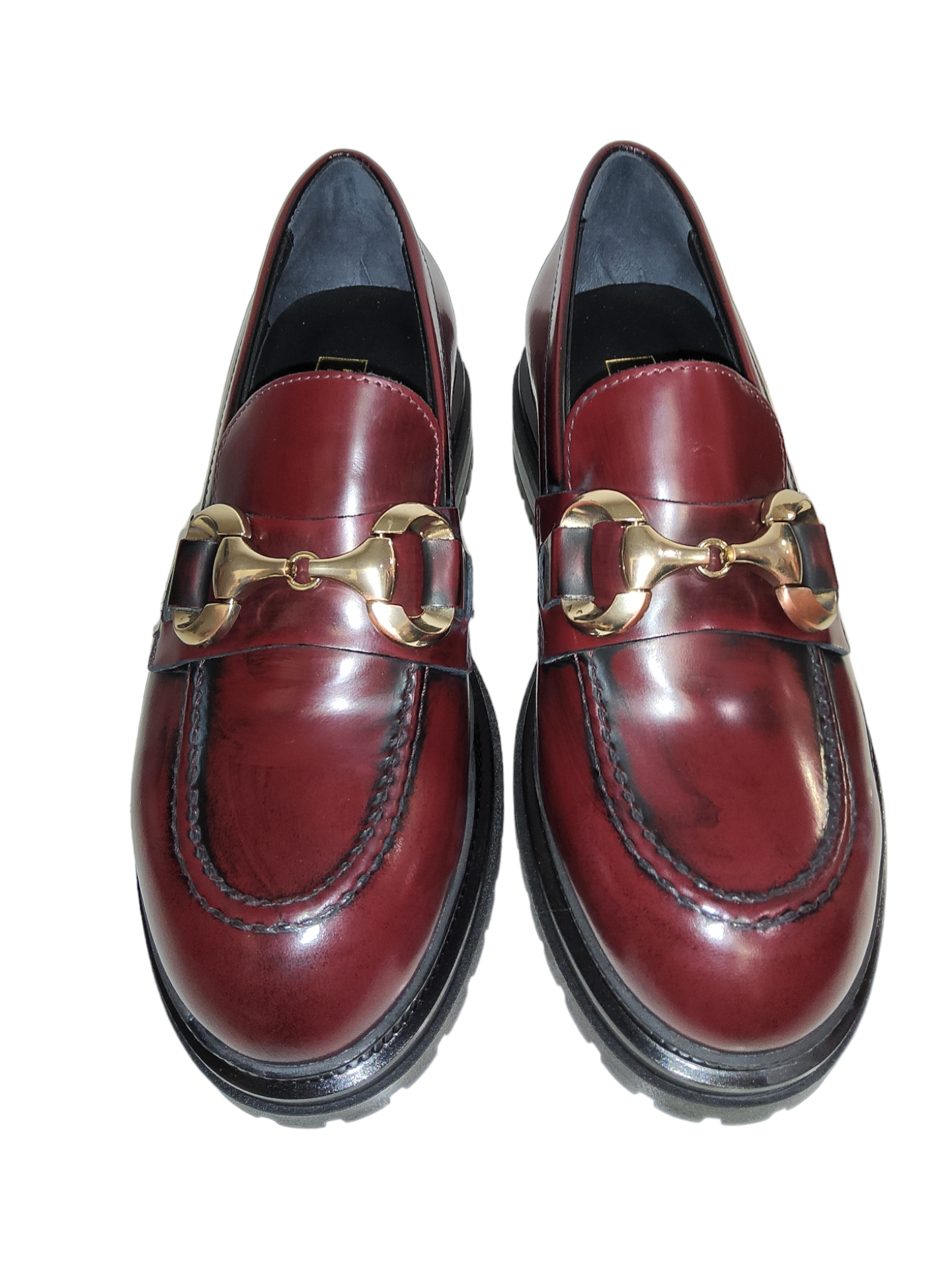 Bordo leather chunky loafers