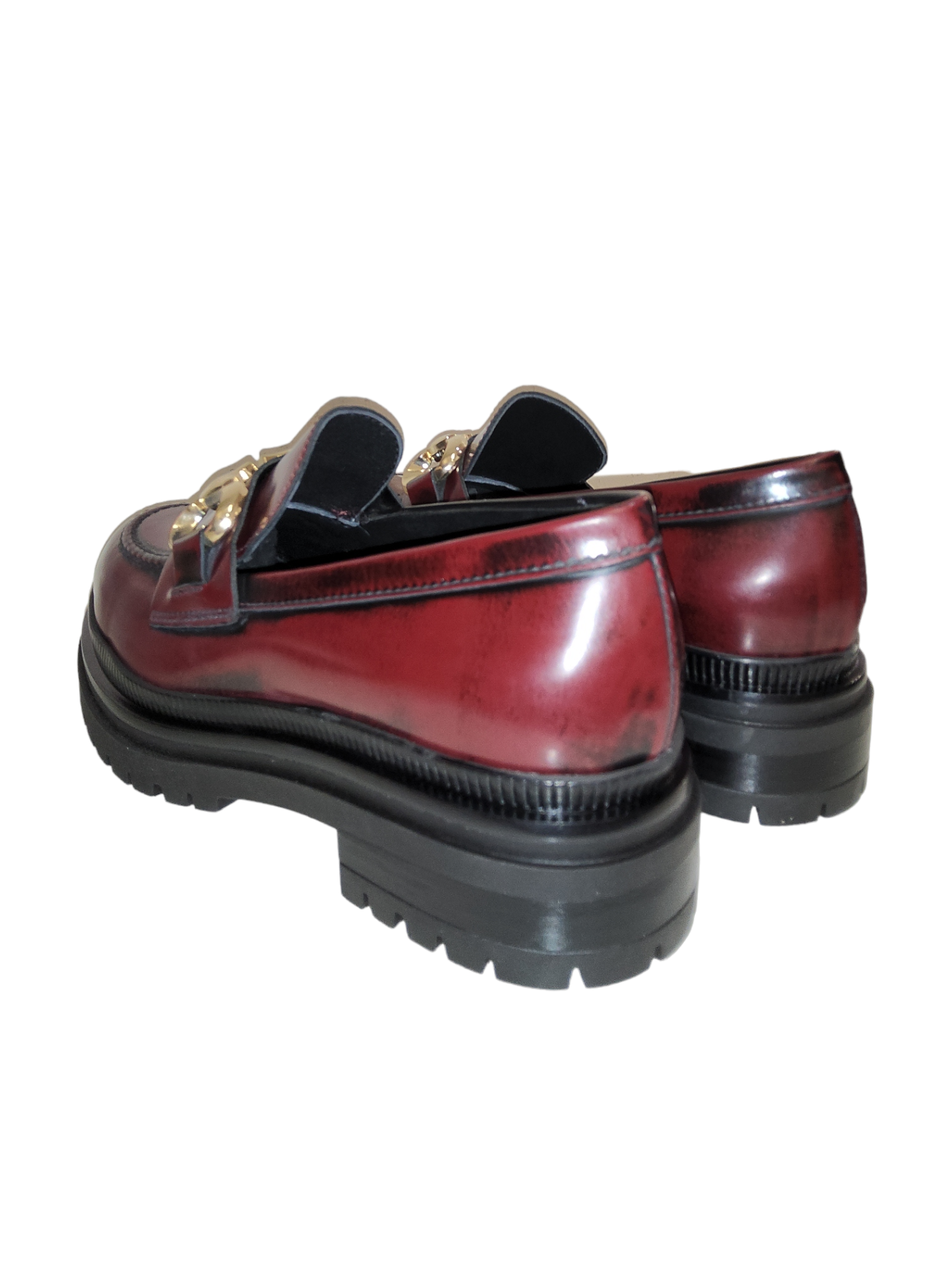 Bordo leather chunky loafers