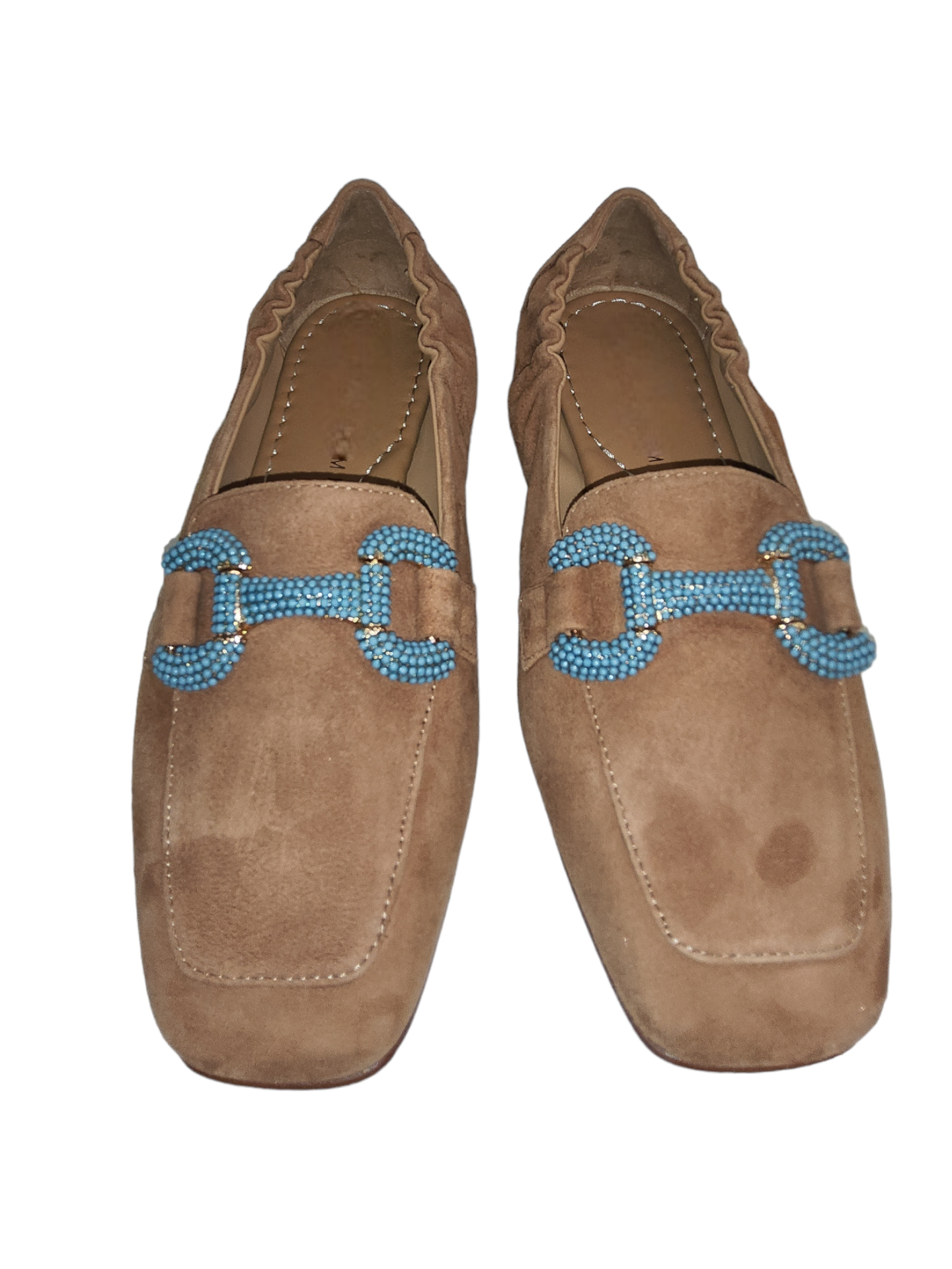 Tan leather loafers