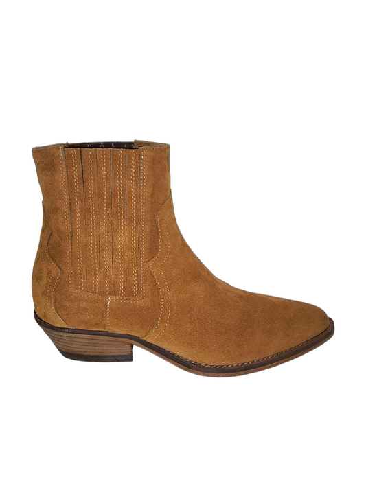Tan leather ankle boots