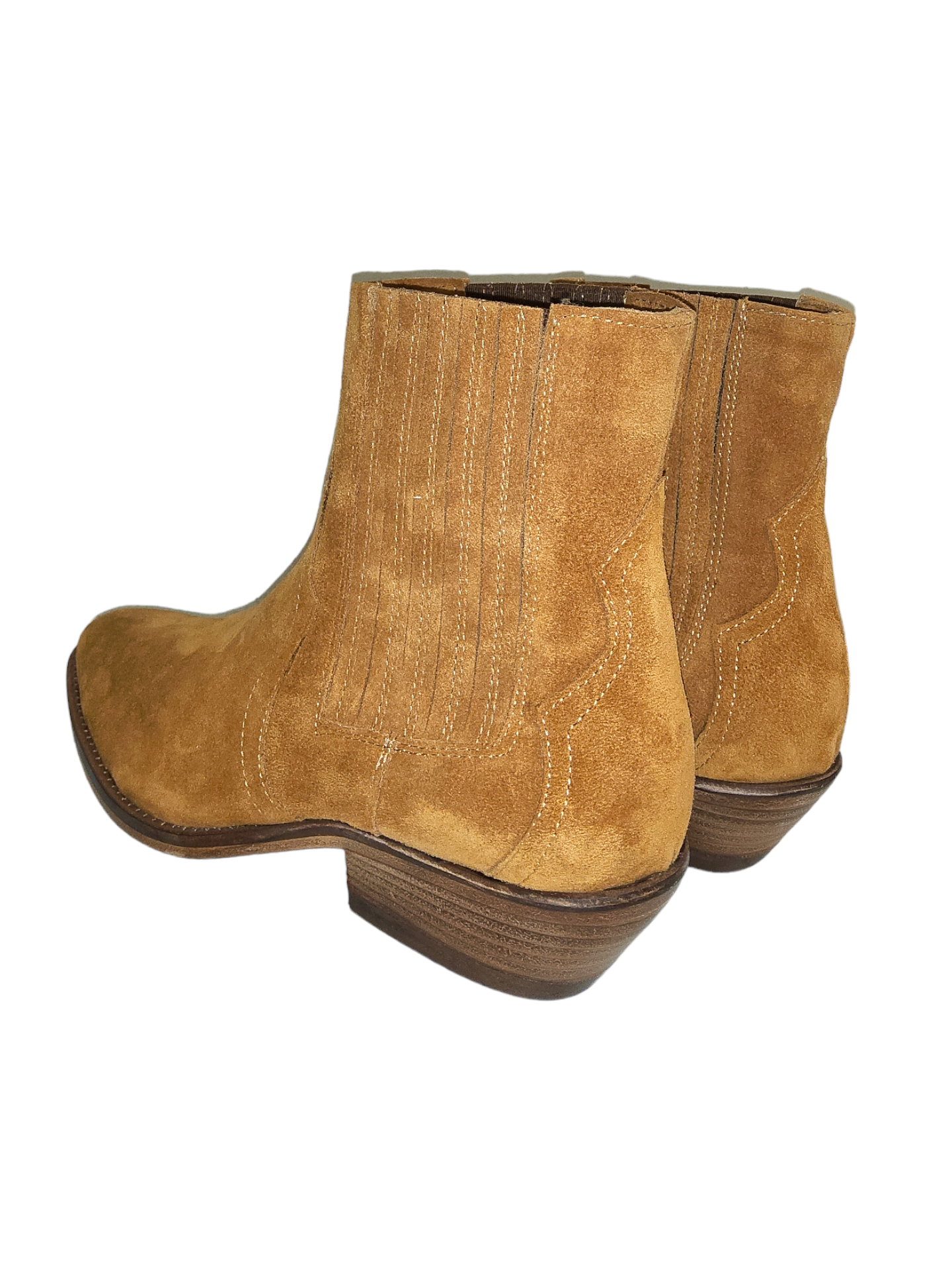 Tan leather ankle boots
