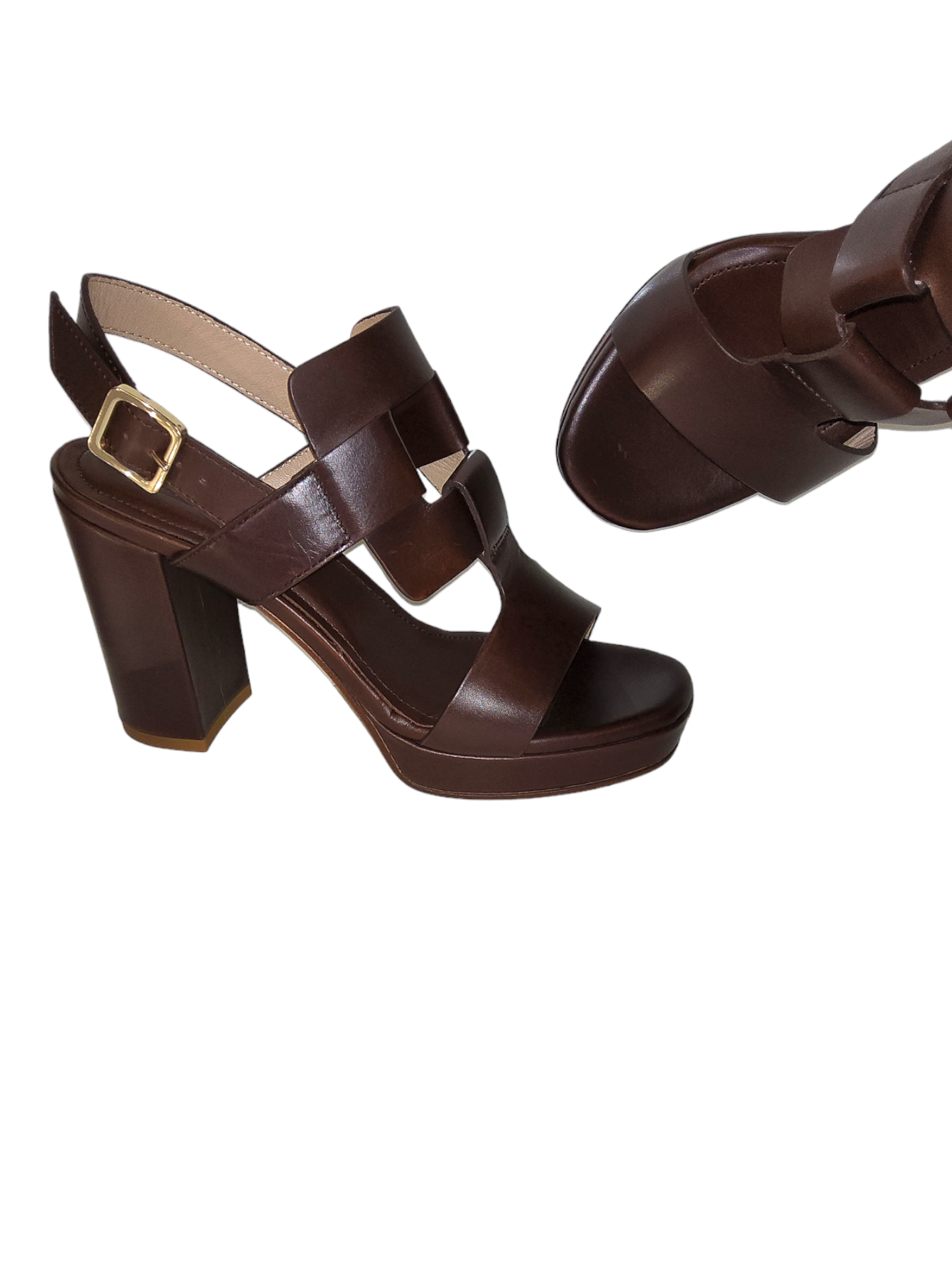 Brown leather sandals