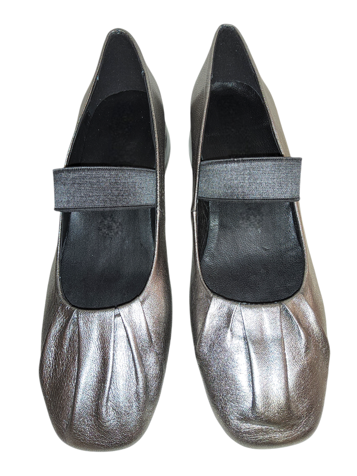 Gun metal leather loafers