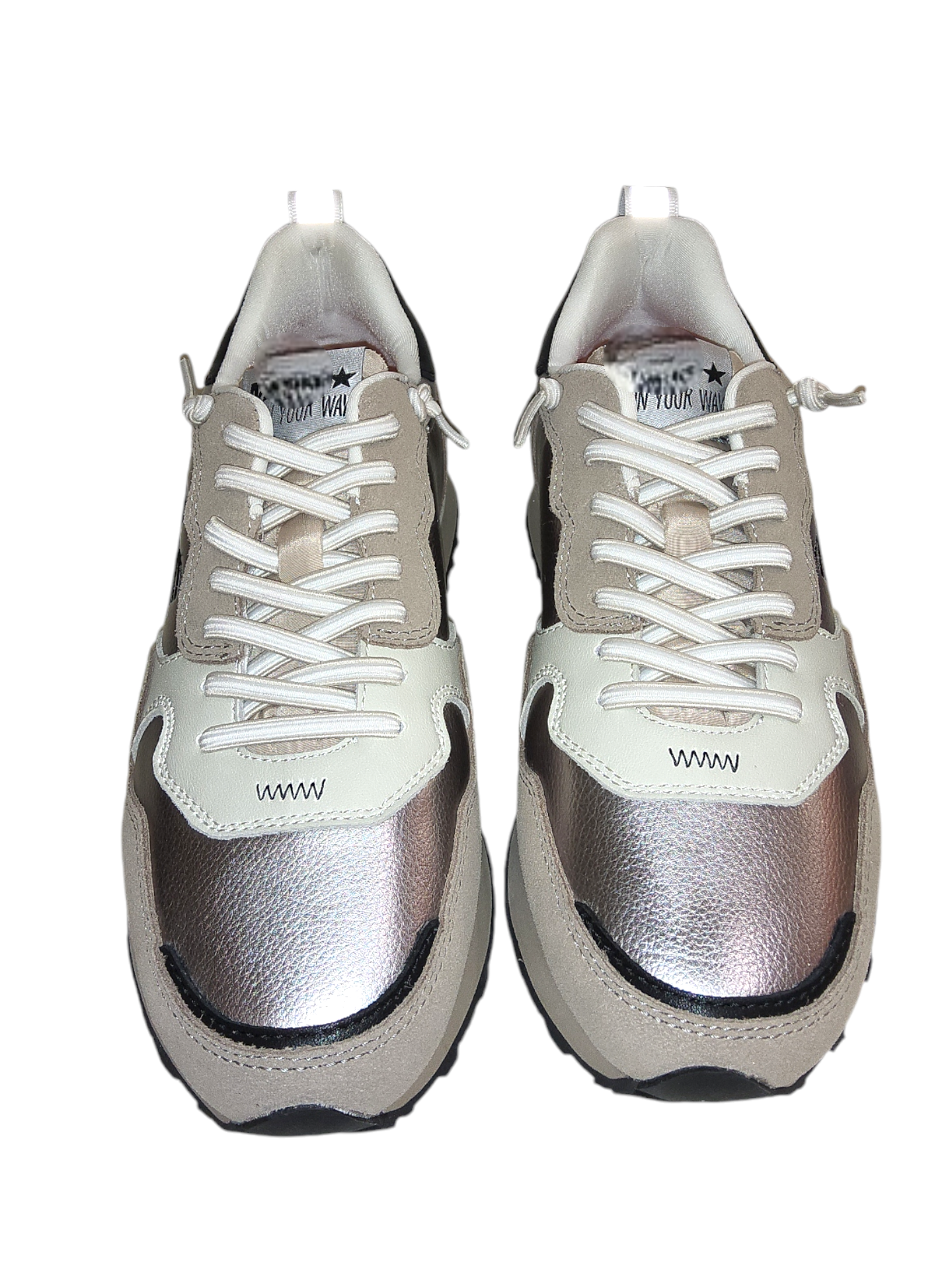 Taupe leather sneakers