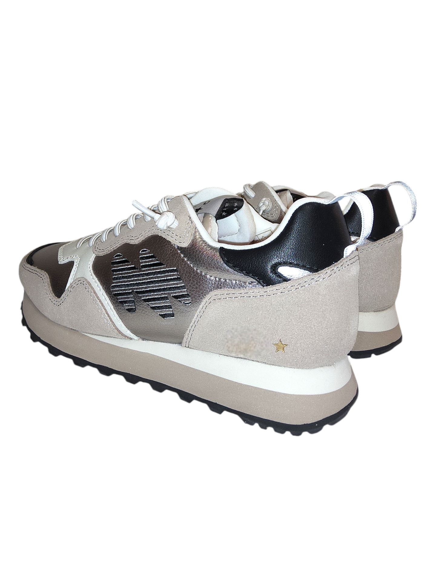 Taupe leather sneakers