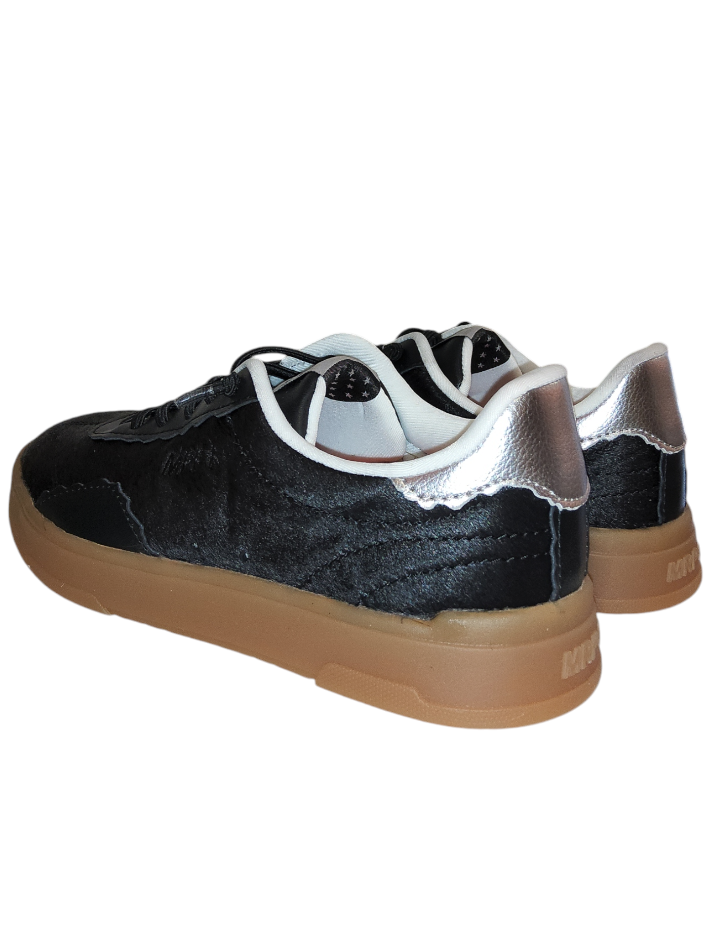 Black pony skin imitation sneakers