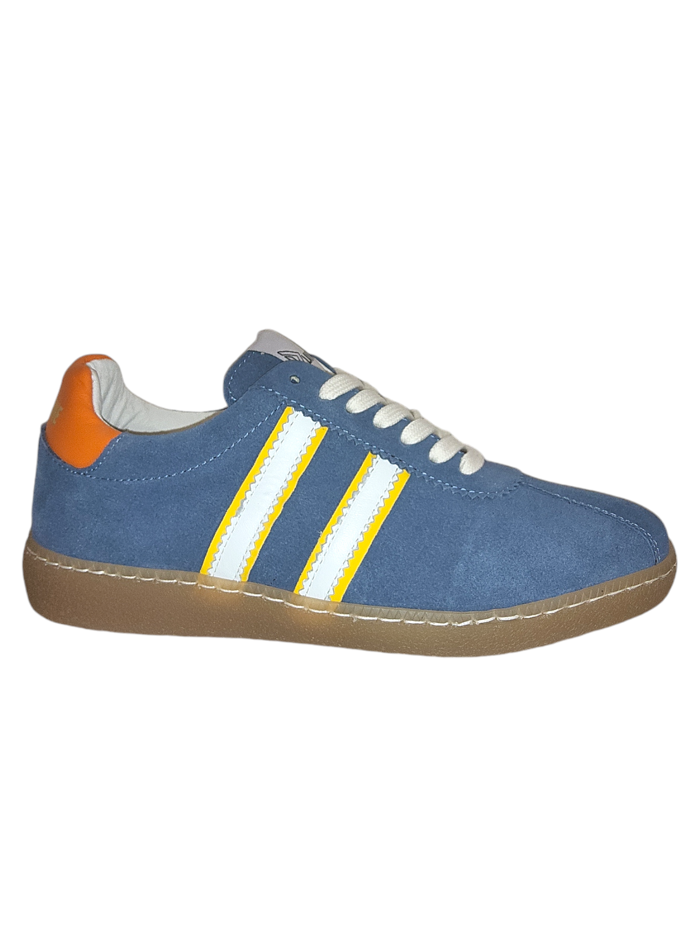 Blue suede leather sneakers