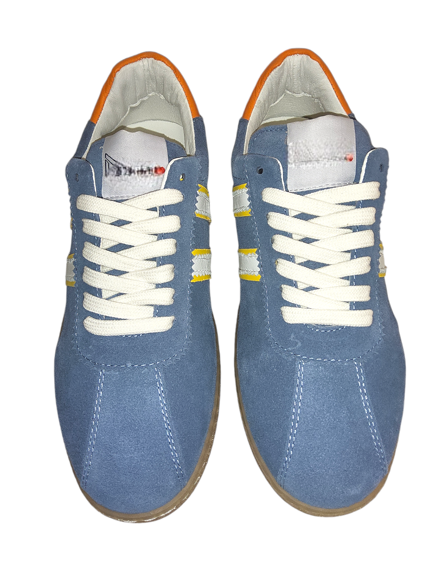 Blue suede leather sneakers