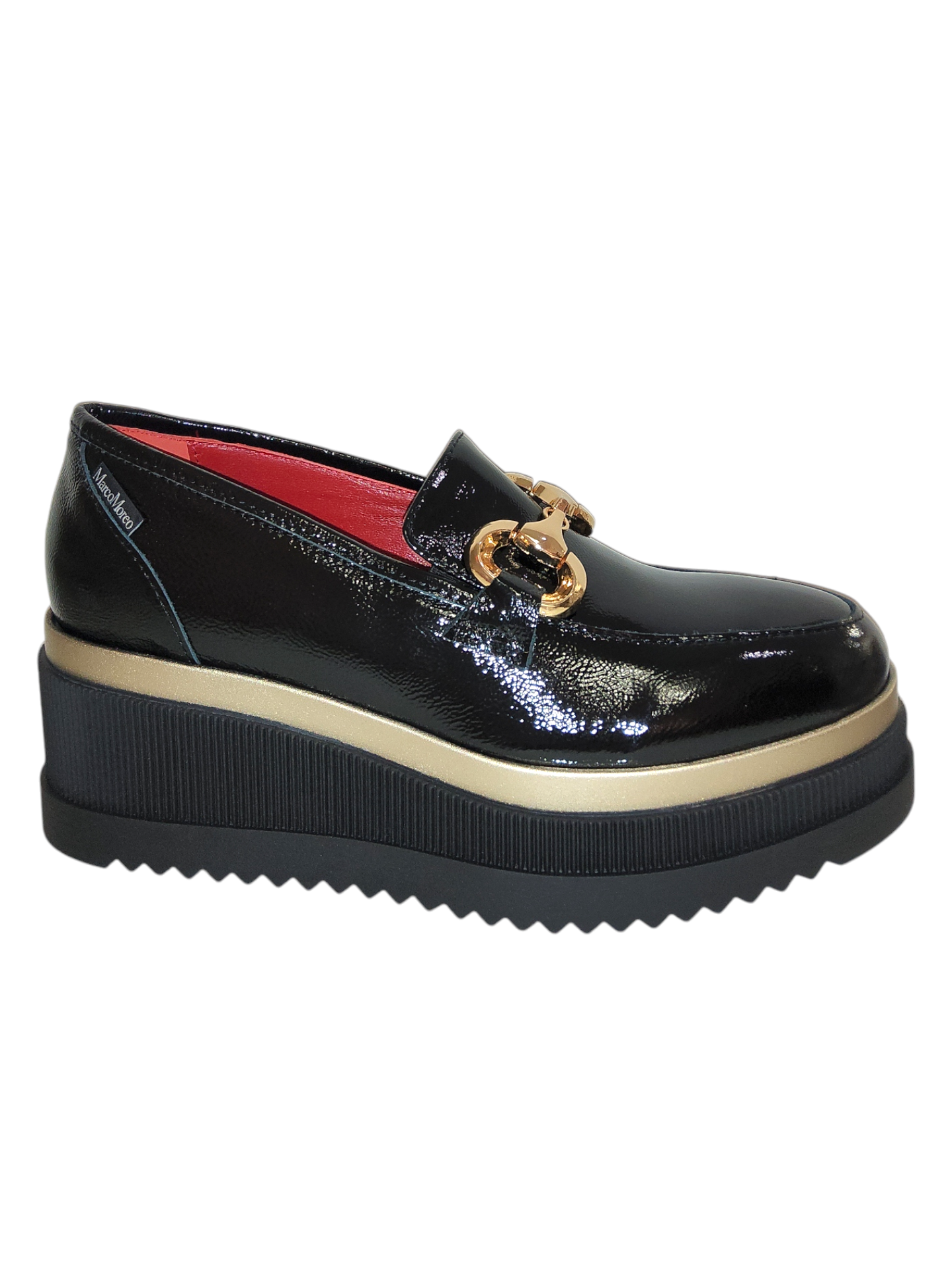 M.Moreo black platform loafer