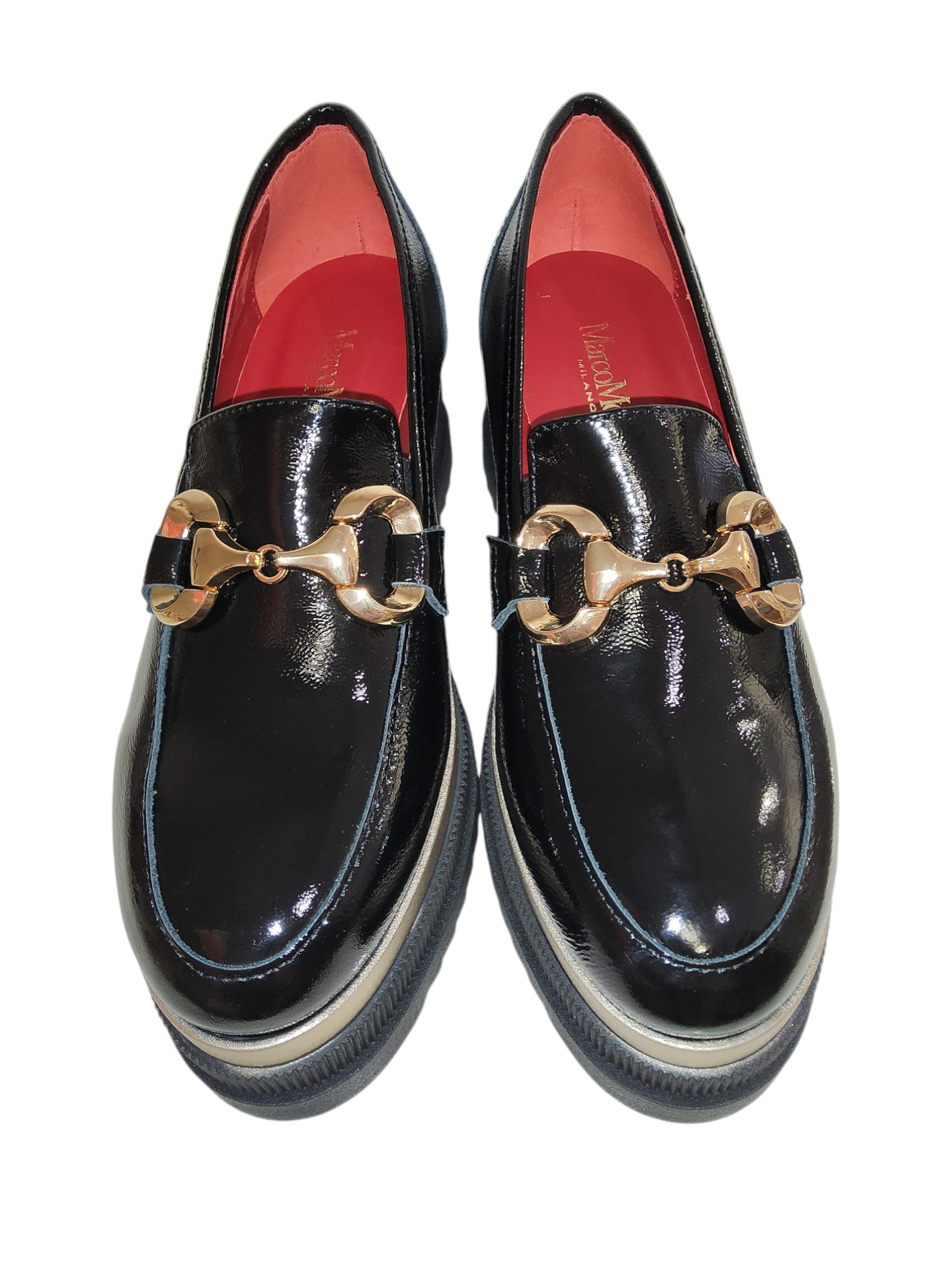 M.Moreo black platform loafer