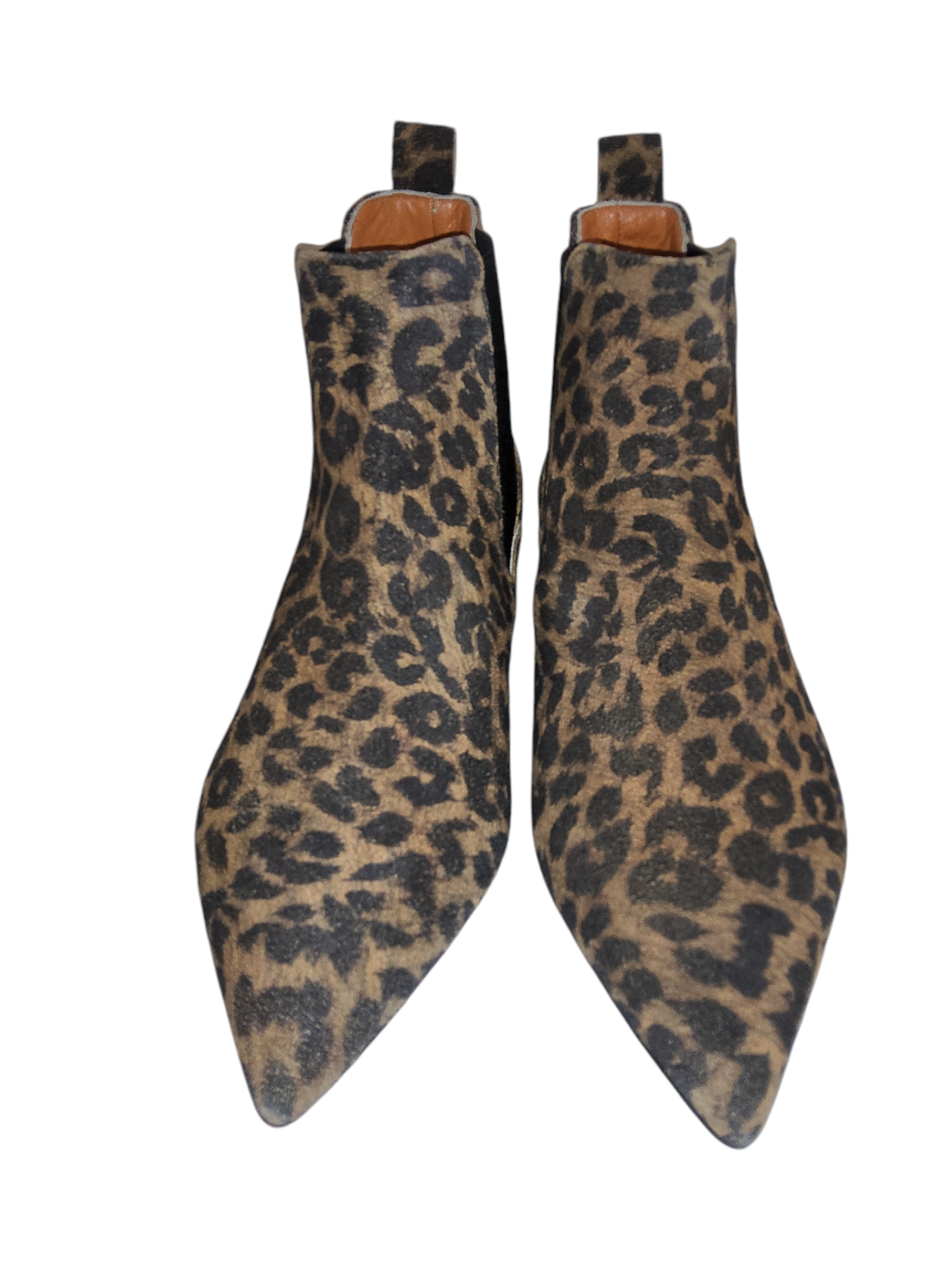 Leopard print leather Chelsea boots