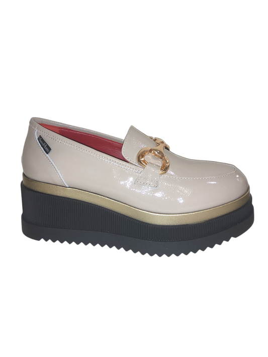 M.Moreo beige platform loafer