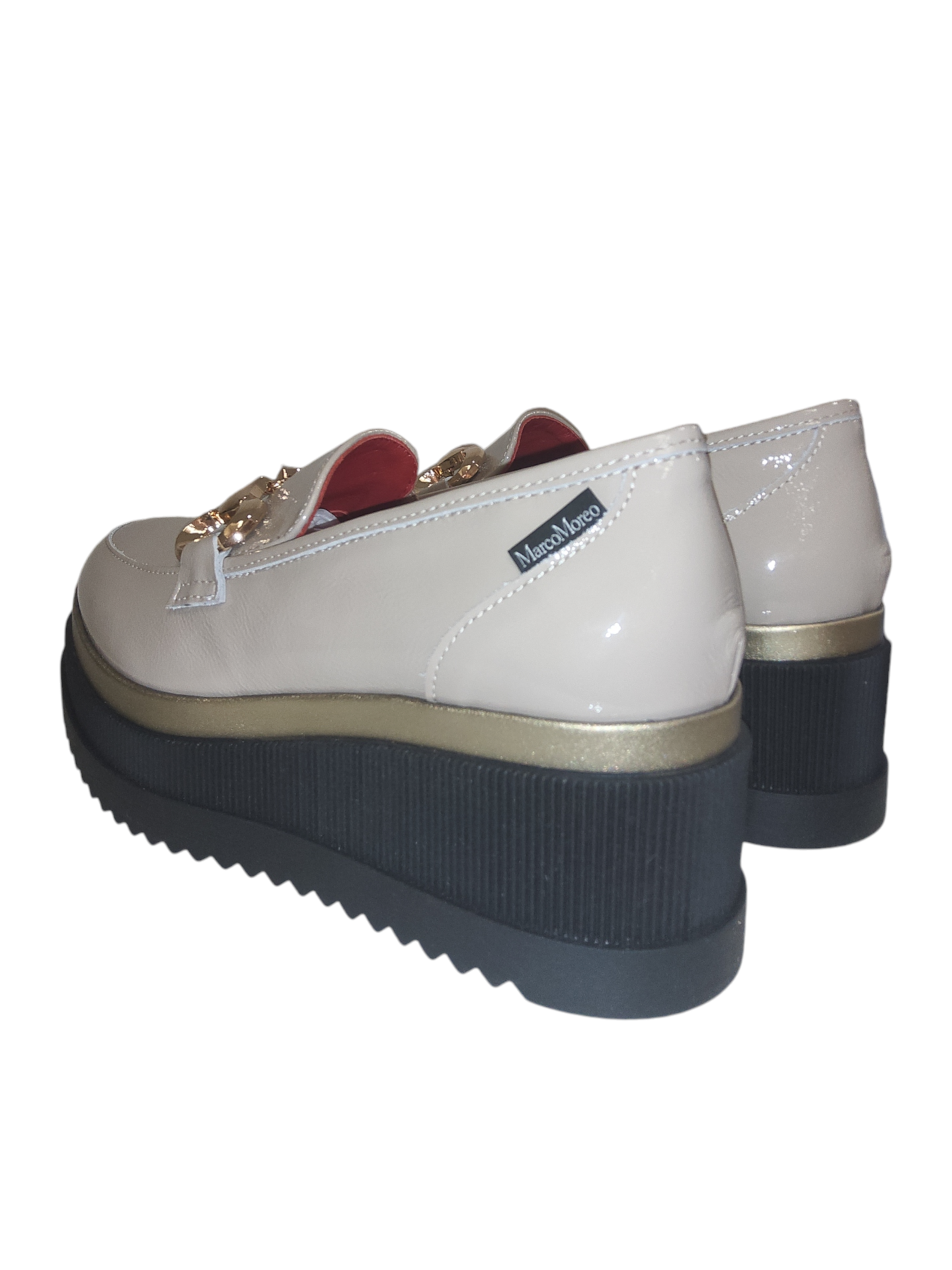 M.Moreo beige platform loafer