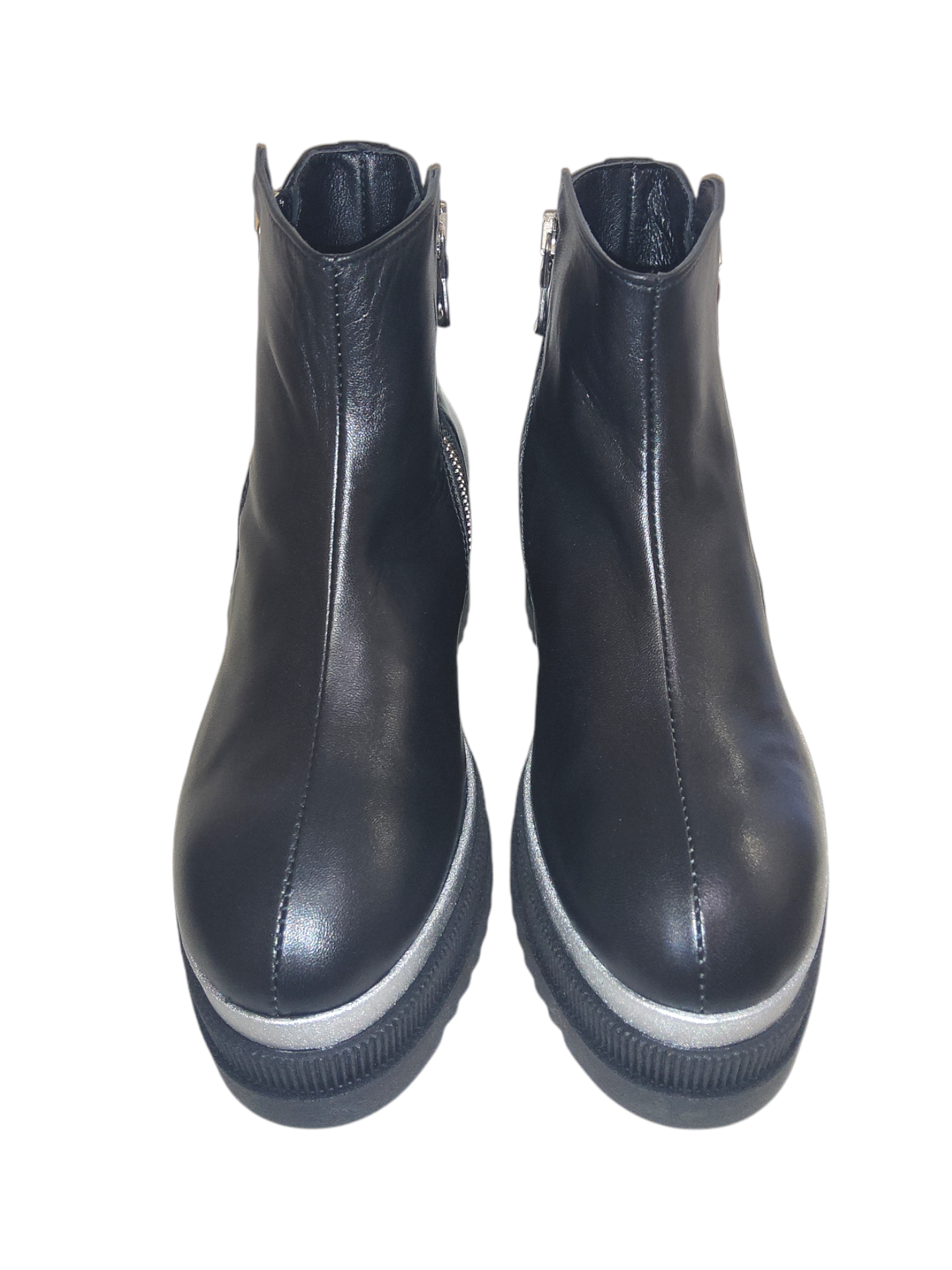 M.Moreo black leather platform boots