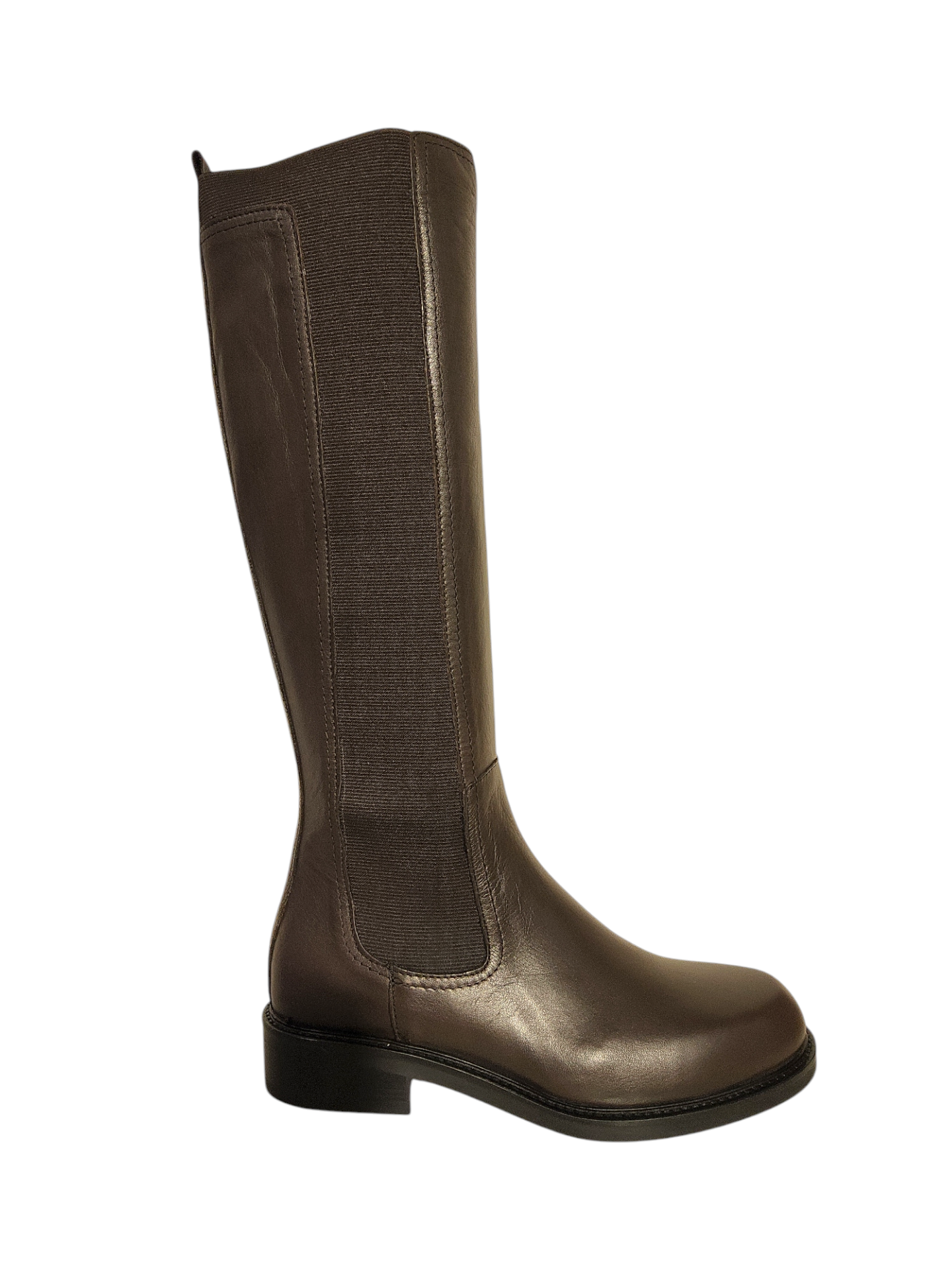 Chocolate Brown leather knee high boots