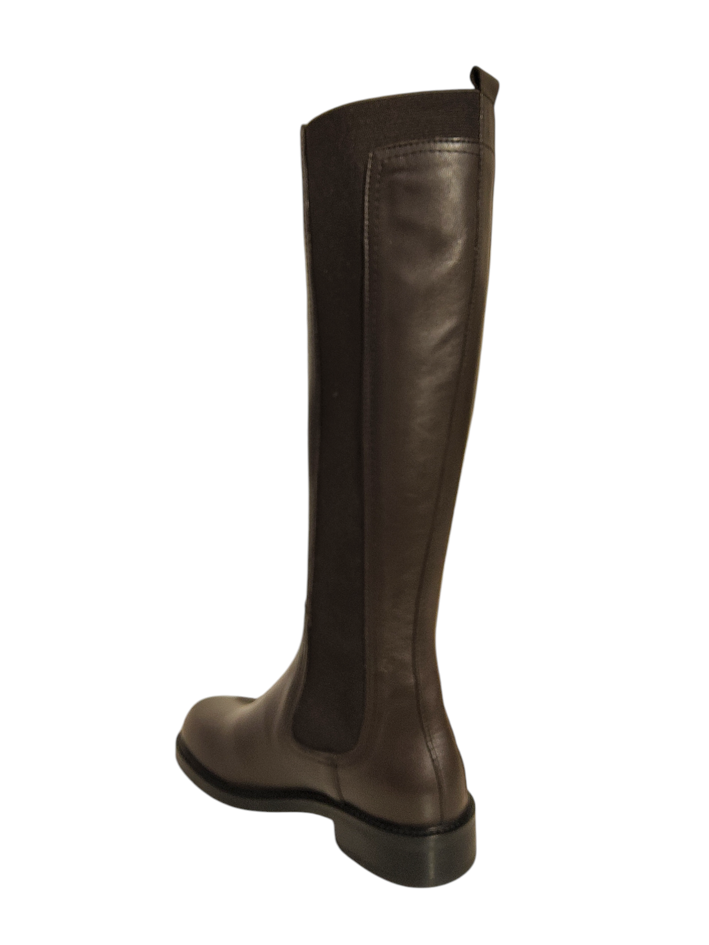 Chocolate Brown leather knee high boots