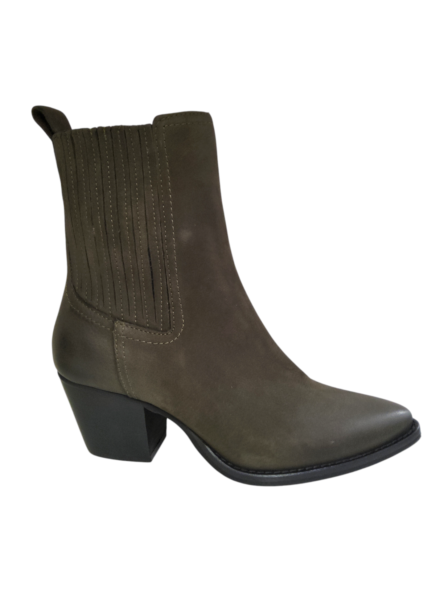 Forest Green leather ankle boot