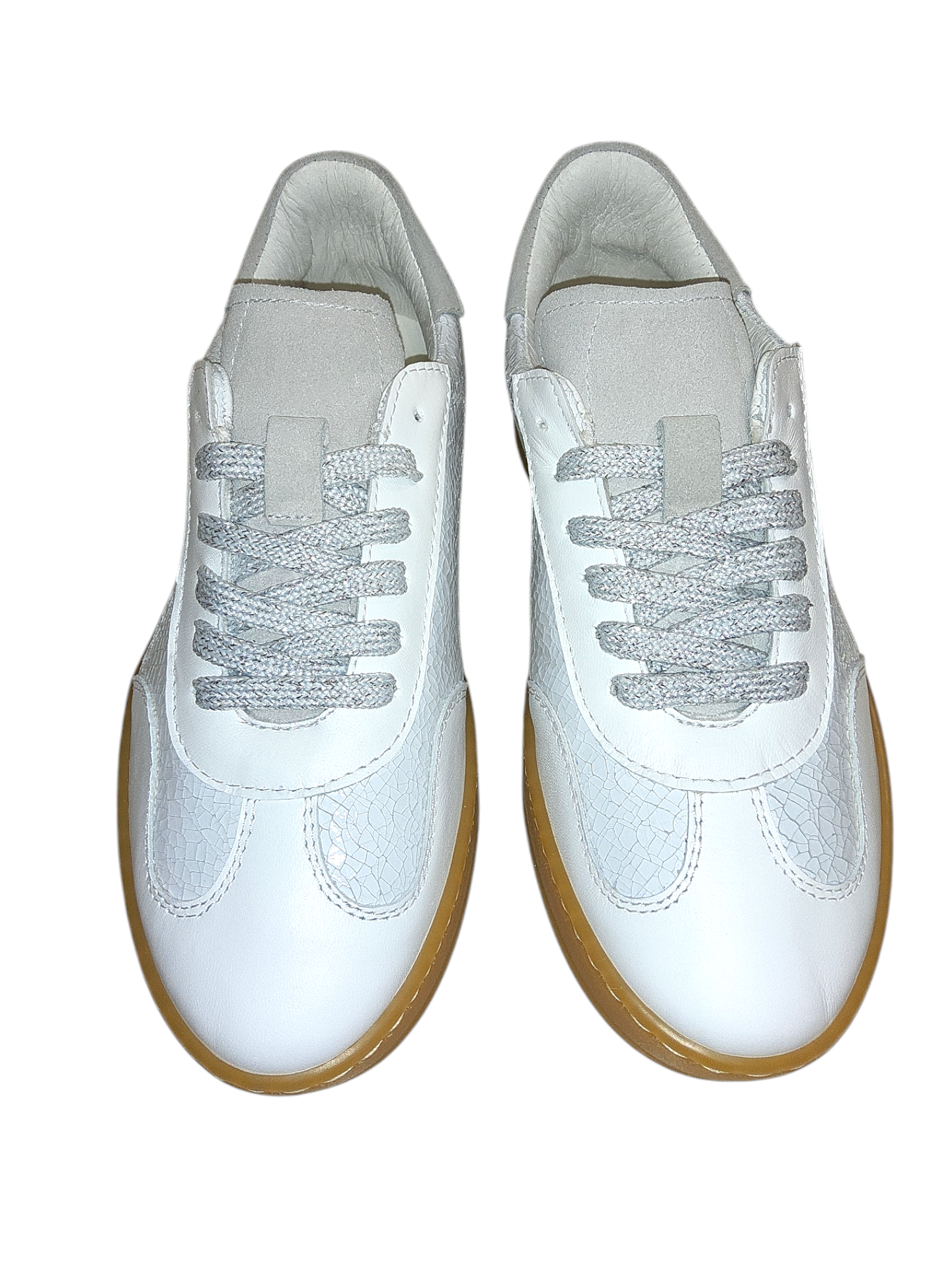 White leather sneakers