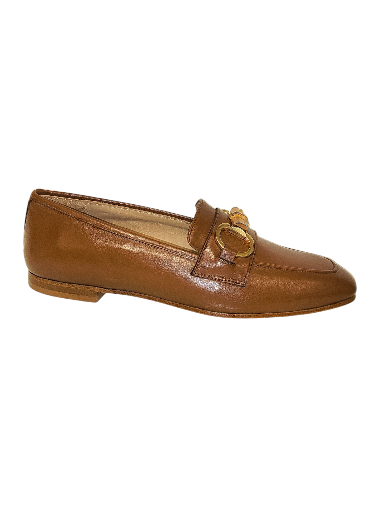 Tan leather loafers