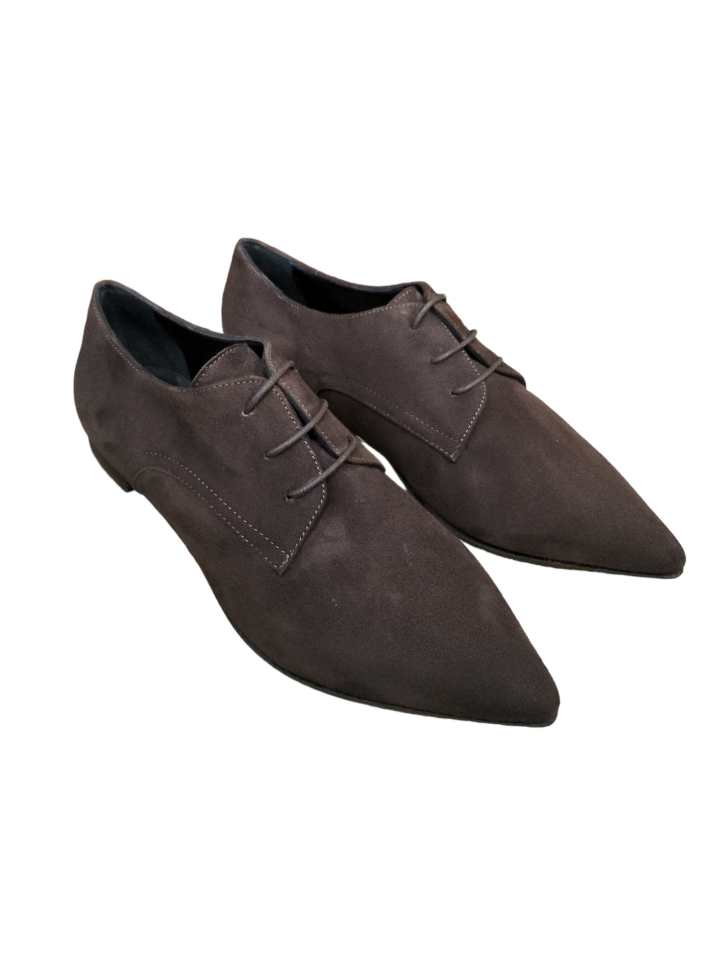 Brown suede leather brogues